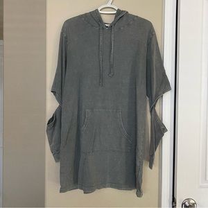 BOUTIQUE Army Green Pocket Front Split Elbow Hoodie